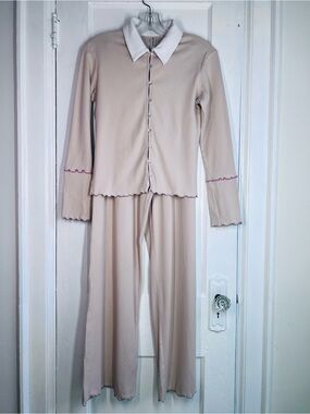 Soft Focus Toronto Cotton Lounge Set Tracksuit Wide Leg Pants